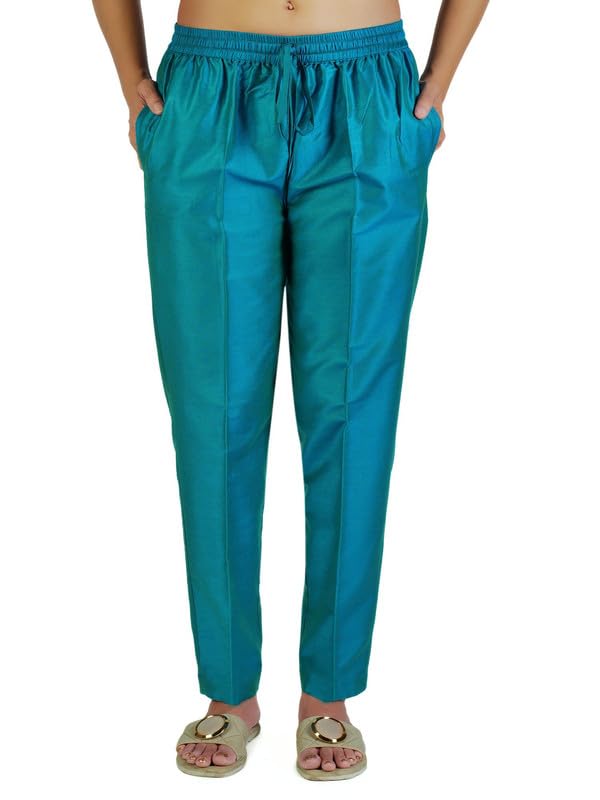 Image of Trouser Pants for Women,Stylish Trousers for Woman for Kurti Relaxed & Regular Straight fit Palazzo,Ethnic Bottom Formal Pants for Women Office wear Casual & Daily Use