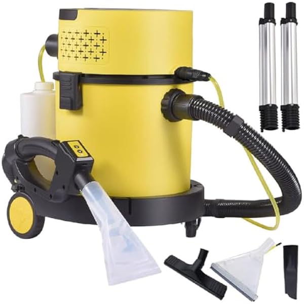 Odkurzacz na mokro i sucho, 1600 W, 3 w 1, wydajna myjka dywanowa z przyssawką 17 kPa, pojemność 25 l, filtr PTFE, przenośny odkurzacz sklepowy do domu, samochodu, tapicerki i czyszczenia dywanów