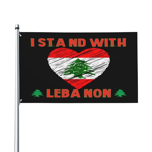 I Stand With Lebanon Flag 3x5 We Support Love Lebanon Free Yard Flag Pray For Lebanon Strong Flag 3x5 Tapestry Sign House Yard Flag With 2 Grommets Banner Sign