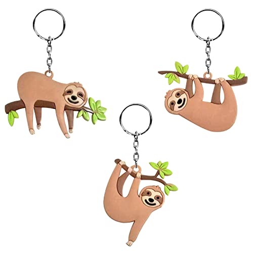 iMagitek 24 Pcs Sloth Keychains for Sloth Themed Party Favors, Birthday Party Bag Fillers, Baby Shower Return Gifts, Sloth Party Supplies Decorations