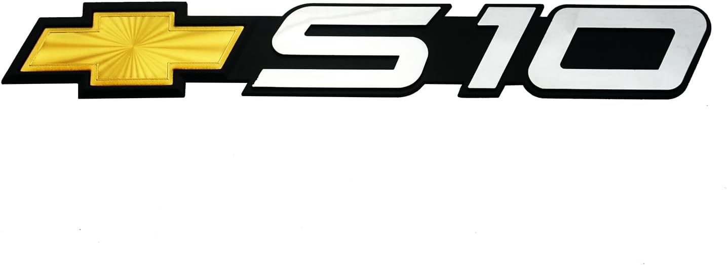 2Pack Door Tailgate Fender Emblem 3D Badge Nameplate Replacement for 94-04 S10 15629983 (Yellow)