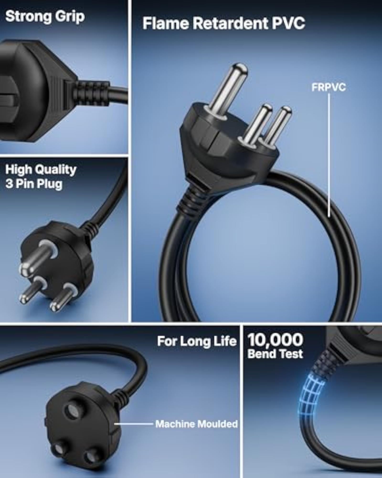 16Amp 3000W Heavy Duty Power Extension Cord, 5 Meter