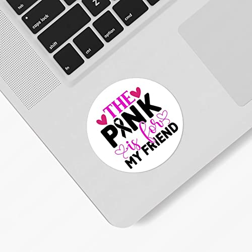 Guangpat 20 Pcs Brest Cancer Awareness Stickers for Women The Pink Is for My Friend Stickers Fighte Cancer Awareness Warrior Pink Ribbon Labels Stickers for Water Bottles Laptop Party Favors,3 Inch