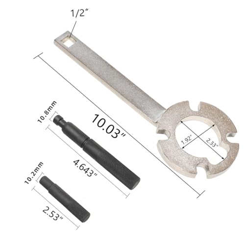DPTOOL Crankshaft Pulley Holding Tool Holder Wrench Compatible with Volvo C30 C70 S40 S60 S70 S80 V40 V50 V70 XC70 XC90 2.0L 2.4L 2.5L 5 Cyl Diesel Engine Replace 999-5433 303-1179 999-7005 999-7007 by DPTOOL - Image 5