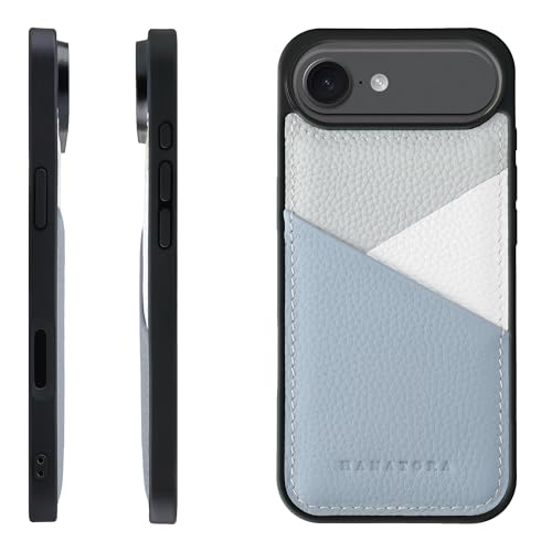 HANATORA for iPhone 17Air �P�[�X �{�v �ϏՌ� �X�}�z�P�[�X �X�}�z �J�[�h�|�P�b�g �p�X�e���J���[ �V�������N�J�[�t���U�[ �M�t�g �}�O�l�b�g�Ȃ� �u���[�O���[ PSP-17Air-BlueGray