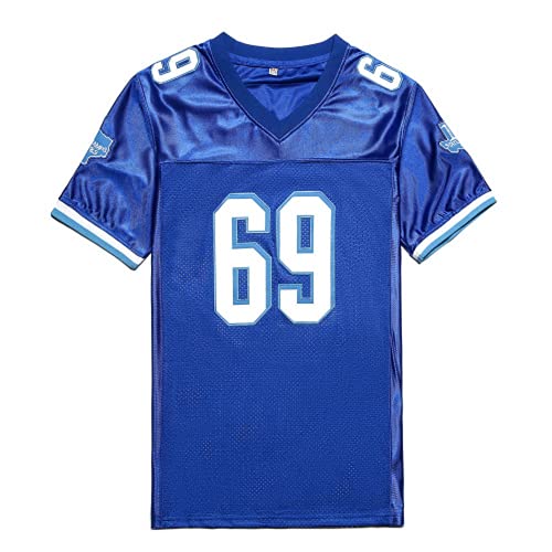 AIFFEE Men's Billy Bob #69 Texas Football Jersey Blue Color Stitched Size S-3XL (XL)