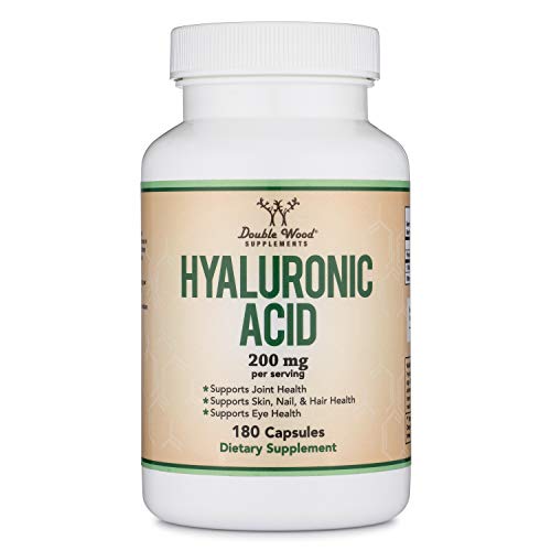 Double Wood Supplements Hyaluronic Acid Supplement -180 Capsules (Enhances Effects Of Hyaluronic Acid Serum For Face) 200Mg Per Serving For Skin And Face Aging Support (Acido Hialuronico) #TOP3