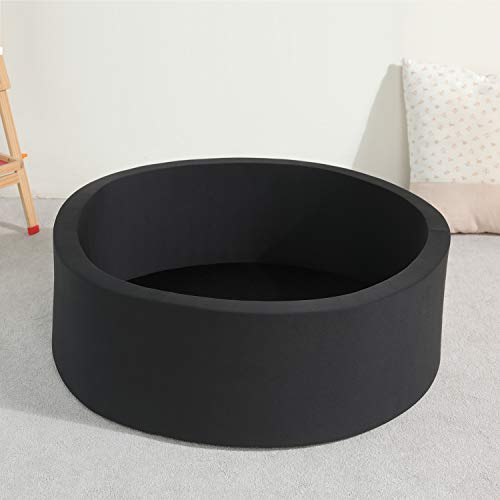 TrendBox Soft Foam Sponge Indoor Round Ball Pit,Ideal for Children - Black - Thumbnail 6