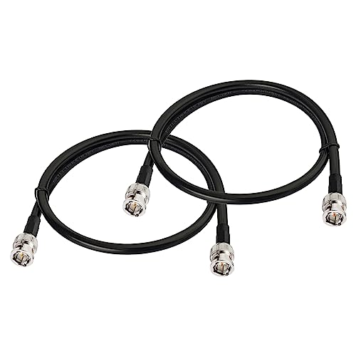 Câble SDI 12G 3G 6G Superbat 75 Ohm noir : lot de 2 cordons BNC Belden 1694A pour vidéo HD 4K
