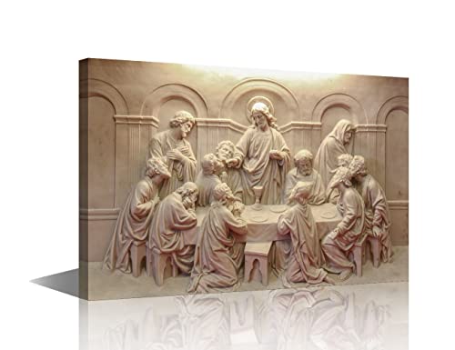 Tableau Cène de Jésus-Christ pour salle à manger 91x61 cm