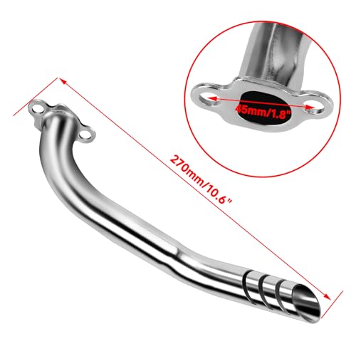 Hiaors HO-EX-SL Mini Bike Exhaust Pipe Header Kit Compatible thumb #3