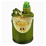 卓上の噴水 竹製噴水 流水装飾品 リビングルーム オフィス 幸運 風水 ホイール装飾 デスクトップ噴水(小さい)