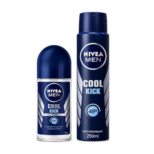 Image of Nivea Men Cool Kick Deodorant Bundle – Roll On 50ml & Anti-Perspirant Spray 250ml – Custom Bundle created by VitaPoint