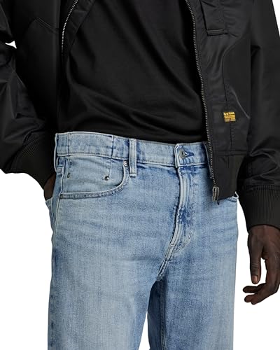 G-STAR RAW Men's Mosa Straight Jeans, Sun Faded Amparo Blue D23692-d498-g344, 36W x 34L3