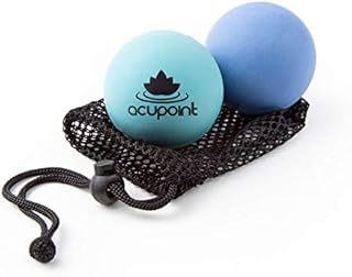 Acupoint Physical Massage Therapy Lacrosse Ball Set Ideal for Yoga Deep Tissue Massage Trigger Point Therapy and Myofascial Release Physical Therapy Equipment Back Foot Plantar Fasciitis (Blue)
