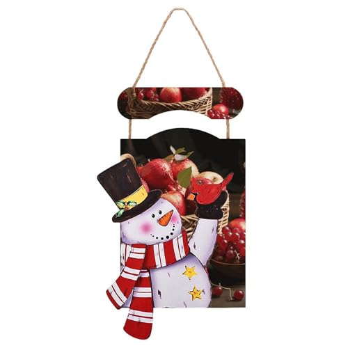 Peintures de fruits rouges dans un panier et décorations d'hiver en bois