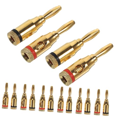 Conector de altavoz SEWACC para eliminar ruidos molestos con conectores banana de repuesto