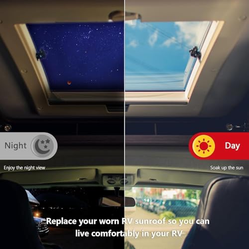 HRepair SL1422 RV Skylight Replacement,18" x 26" Camper Skylight fits Standard 14" x 22" Openings 16" x 26" Overall,RV Shower Bathroom Skylight Cover - SL1422DS(Dark Smoke) by HRepair - Image 5