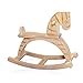 Xyanzi ertongwanju Cheval À Bascule Sécurité Bois Solide Trojan Maison en Bois Massi Bébé Chaise Berçante Salon Cadeau
