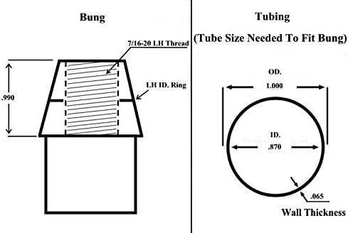 QSC 7/16 X 7/16-20 Chromoly 4-Link Rod End Kit with Bungs .065 Wall, Rod End, Heim Joint