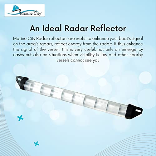 image for MARINE CITY Aluminum Tube Type Radar Reflector for Sailboats 2 x 23 In