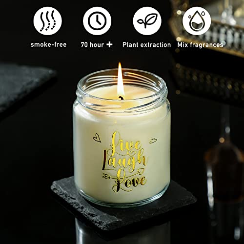 13Oz Feel Better Get Well Soon Scented Candles Gifts For Female/Male/Friends/Coworker- Positive Messages, Send Love- Vanilla Candles For Home Scented- Live Laugh Love（70H #TOP2