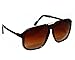 Retro Celebrity Style Flat Top Key Hole Aviator Sunglasses (Tortoise)