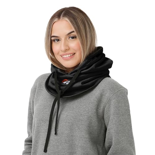 FOCO NFL Team Logo Black Drawstring Winter Cap Hooded Gaiter Balaclava Face Cover4