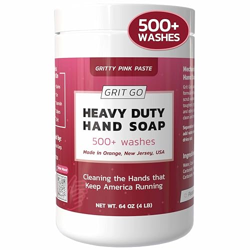 Industrial Hand Soap – Heavy-Duty Gritty Hand Cleaner for Mechanics, Construction Workers &amp; More – Removes Grease, Oil, Rust &amp; Paint – Moisturizing &amp; Exfoliating Hand Paste (4 lb)