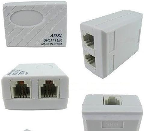 Optisoft ADSL Splitter/ADSL Filter/DSL Filter RJ11 Broadband Modem Box 2 Pieces