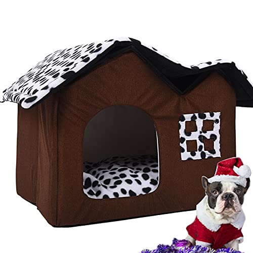 Niche chat et chien pliable avec tapis amovible
