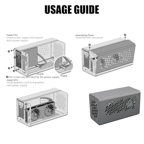 Marco de Gabinete de Computadora Avanzado de Metal para ATX37CM SFX27CM Puede Instalar 3 Ventiladores de 12CM para Tarjeta Gráfica 370mm/270mm miniatura 7
