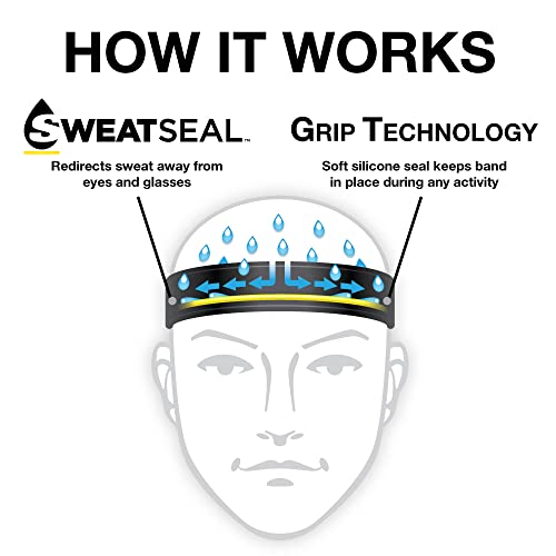 Halo Headband Sweatband Super Wide Pullover Black #TOP2