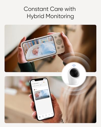 Image of eufy Security Baby Monitor, Hybrid Wi-Fi and No Wi-Fi Connection, 24 /7 Recording in app, Pan-Tilt, Portable Camera with Built-in Battery, ANR