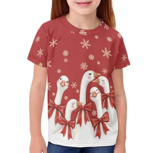 Image of Xhuibop Kids T Shirts for Boys Size 3-16 Girls Short Sleeve Sportswear Active Tops