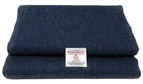 Traditioneller Harris-Tweed-Stoff mit Fischgrätenmuster, reine Wolle, mit Echtheitsetiketten (100 x...