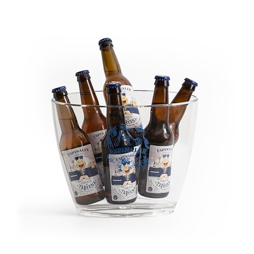 Espinaler Pack Cerveza de Taberna 6 Uds + Cubitera - Cervezas Artesanas Pilsen - Pack de Regalo Ideal para Celebraciones y Momentos Especiales - Regalos para Hombres