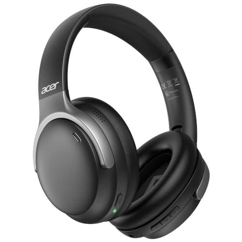 Acer Active Noise Cancelling Headphones,Wireless Bluetooth Over-Ear,Black - image 1