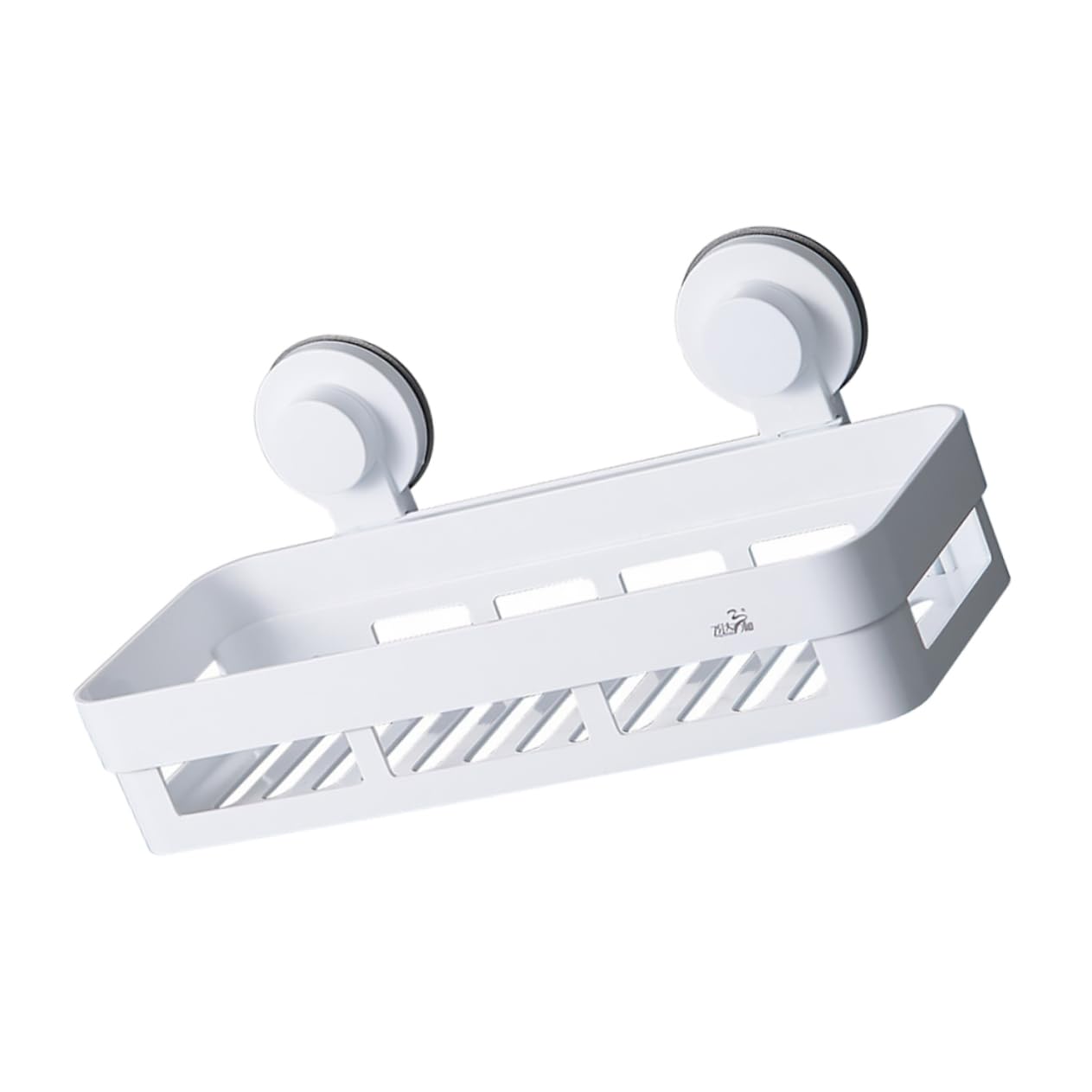 CATIEBYE Wall Mounted Plastic Storage Rack for Bathroom Multi Use Wall Organizer White for Razors Shampoo Toothbrushes and More Easy to Install Elegant Design