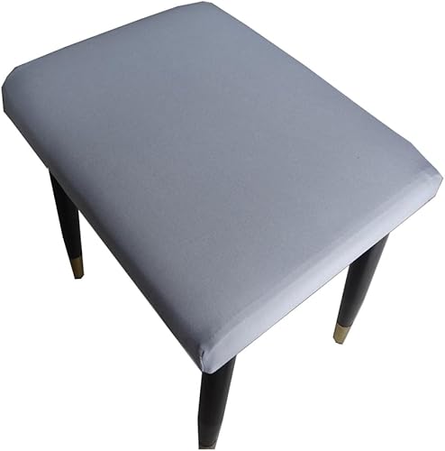 Miniatura 4 de YUURO Paquete de 12 fundas de lujo para taburete de tocador, funda elástica rectangular para taburete de cocina, fácil de instalar, funda para silla