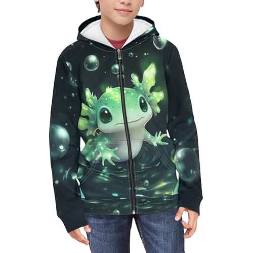 Cozeyat Kids Softy Long Sleeves Hoodies with Zipper,Boys Girls Hooded Sweatshirts with Pockets,Size S-XL3