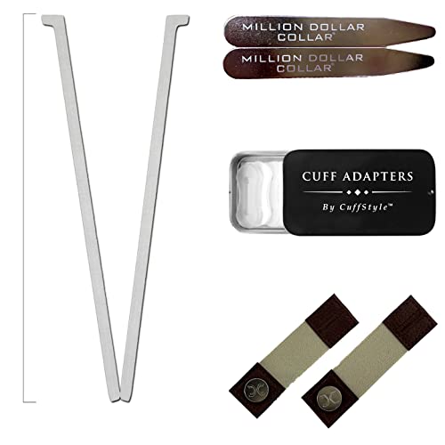 Soportes de cuello de metal y adaptadores de puños para mantener tus camisas impecables