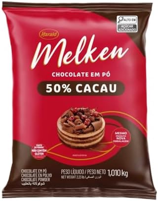 Chocolate em Pó 50% Cacau Melken Harald - 1,01Kg