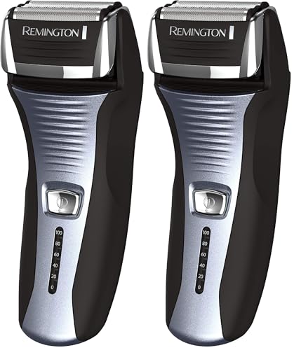 Image of Remington F5 Power Series Foil Shaver, Electric Razor for Men, Cordless Rechargeable with Pop Up Trimmer, Pivot & FlexFoil Technology, Lightweight Handheld Design, Black (Pack of 2)