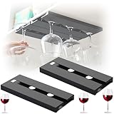 Tkxjry 2 Piezas Wine Glass Holder, Restaurante (Negro)