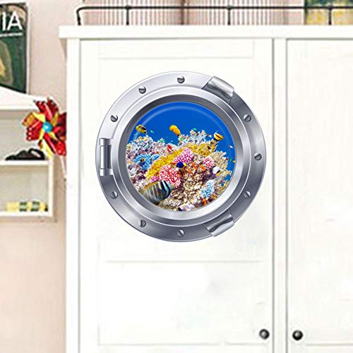 Vinilo decorativo DNVEN ventana mar 18x18 pulgadas miniatura 3