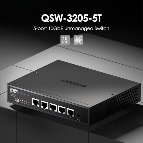 Image of QNAP QSW-3205-5T-US 5-Port 10GBASE-T Unmanaged Switch