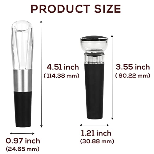 Favia Wine Aerator Pourer Spout With Bottle Stopper Pouring Decanter Set Wine Accessories As Christmas Gift For Men & Women #TOP1