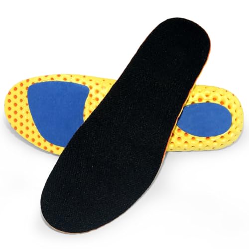 Solette Sportive per Uomo e Donna, Confortevole Soletta Solette Sportive,Solette Comfort Scarpa Ammortizzatore Traspirante per Sport, Lavoro (Black, EU37-38)