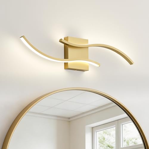 Image of KARTOOSH Hardwired LED Vanity Lights for Bathroom | 2 Pack 23.6 Inch, 3CCT Dimmable, Waterproof, Rustproof, Bathroom Light Fixtures Over Mirror